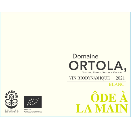 <b>Domaine Ortola </b><br />Ode a la Main Blanc 2021 - Image 2